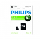 Philips Micro SDHC kaart met adapter - Philips (Class 10, 8 GB) FM08MP45B/10 K170301102 Philips Micro SDHC kaart met adapter - Philips (Class 10, 8 GB) FM08MP45B/10 K170301102