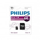 Philips Micro SDXC kaart met adapter | Philips (Class 10, 64 GB) FM64MP45B/10 K170301103 Philips Micro SDXC kaart met adapter | Philips (Class 10, 64 GB) FM64MP45B/10 K170301103