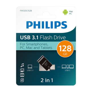 Philips USB stick | Philips | 128 GB (USB A en USB C, USB 3.1) FM12DC152B/00 K170302177 - 2