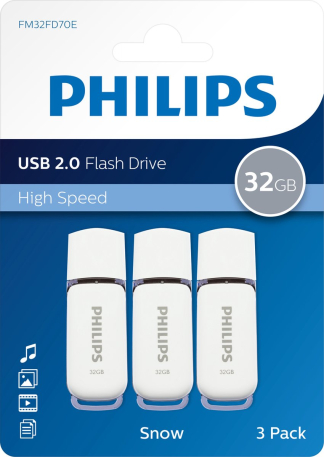 Philips USB stick | Philips | 32 GB | 3 stuks (USB A, USB 2.0) FM32FD70E/00 K170302191 - 3
