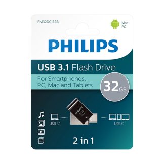Philips USB stick | Philips | 32 GB (USB A en USB C, USB 3.1) FM32DC152B/00 K170302175 - 2