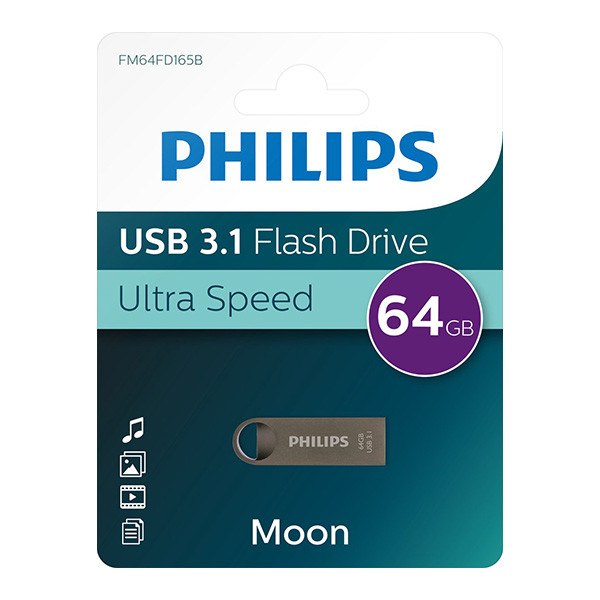 Philips USB stick | Philips Moon | 64 GB (USB A, USB 3.1) FM64FD165B/00 K170302184 - 2