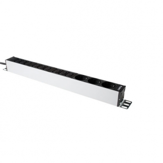 Plenty 19-inch stekkerdoos | Plenty | 2.5 meter (12-voudig, C13 + Schuko, Schuko stekker, 1U) RN3031 A010806174 - 1