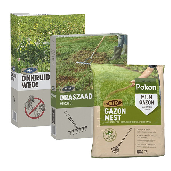 Pokon Compleet gazonpakket | Pokon | 125 m² (Gazonmest, graszaad en onkruidverdelger)  K170116026 - 1