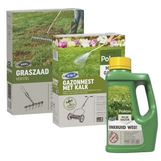 Pokon Compleet gazonpakket | Pokon | 15 m² (Gazonmest mest kalk, graszaad en mosbestrijder)  K170116020 - 1