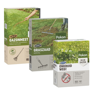 Pokon Compleet gazonpakket | Pokon | 30 m² (Gazonmest, graszaad en onkruidverdelger)  K170116024 - 