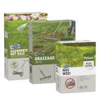 Compleet gazonpakket | Pokon | 30 m² (Gazonmest mest kalk, graszaad en mosbestrijder)