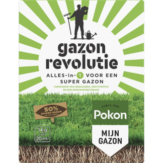 Pokon Gazon Revolutie | 1 kg (Meststof, 20 m²) 722190 A170115757 - 