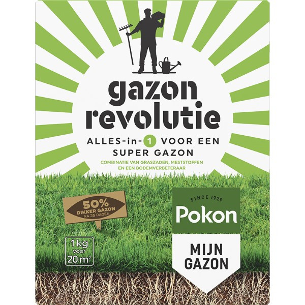 Pokon Gazon hersteller | Pokon | 20 m² (Graszaad, Meststof, Bodemverbeteraar, 1 kg) 722190 K170115757 - 2
