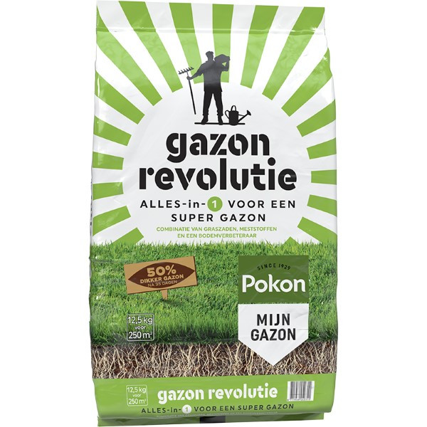 Pokon Gazon hersteller | Pokon | 250 m² (Graszaad, Meststof, Bodemverbeteraar, 12.5 kg) 722194 K170115758 - 1