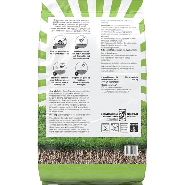 Pokon Gazon hersteller | Pokon | 250 m² (Graszaad, Meststof, Bodemverbeteraar, 12.5 kg) 722194 K170115758 - 3