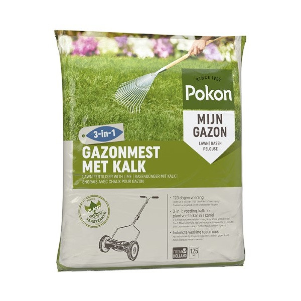 Pokon Gazonmest met kalk 3-in-1 | Pokon | 125 m² (8.6 kg) 7686814400 K170116137 - 1
