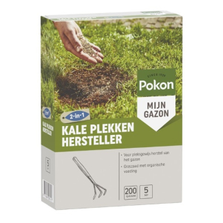 Pokon Graszaad 2-in-1 | Pokon | 5 m² (Kale plekken, Organische voeding, 200 gram) 7695782100 K170115058 - 1