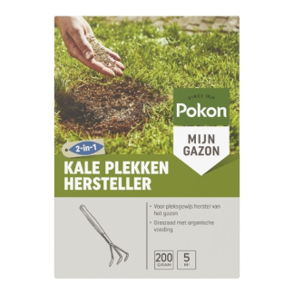 Pokon Graszaad 2-in-1 | Pokon | 5 m² (Kale plekken, Organische voeding, 200 gram) 7695782100 K170115058 - 2