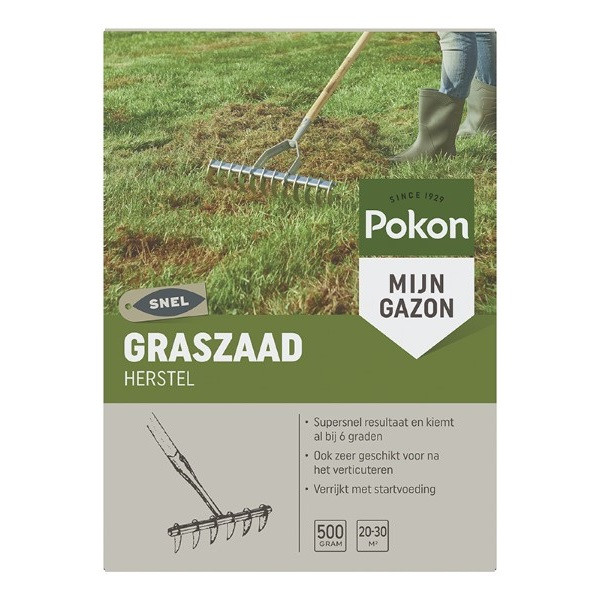 Pokon Graszaad herstel | Pokon | 20 - 30 m² (Snel kiemend, 500 gram) 7684540100 K170116101 - 2