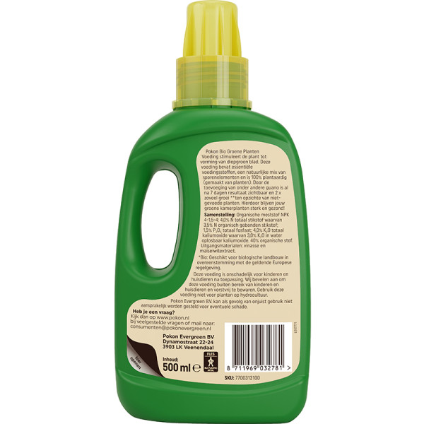 Pokon Groene kamerplanten voeding | Pokon | 500 ml (Bio-label) 7700313100 K170112304 - 4