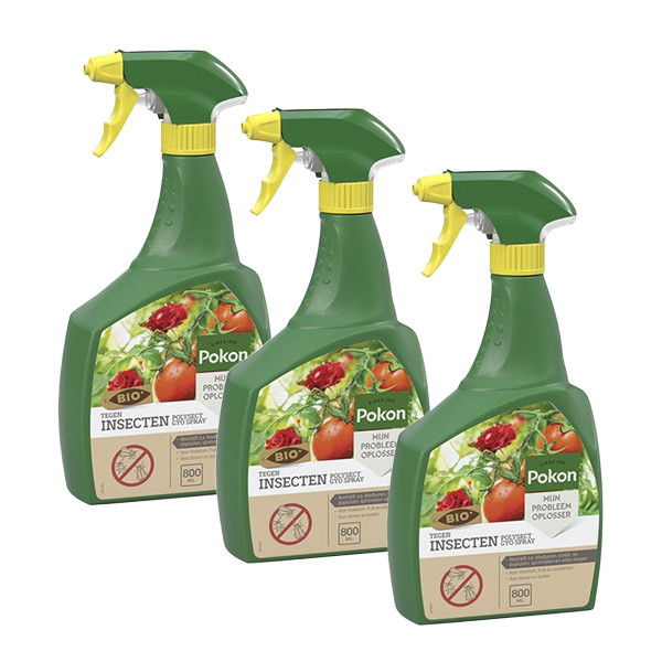 Pokon Insectenspray | Pokon | 800 ml | 3 stuks (Biologisch, Bladinsecten)  V170115088 - 1