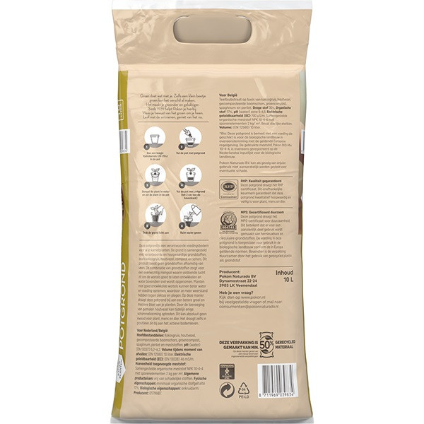 Pokon Kamerplanten potgrond | Pokon | 10 liter (Bio-label, Turfvrij) 722174 K170505344 - 3