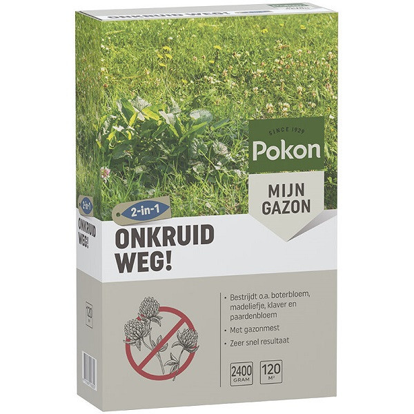 Pokon Klaver bestrijden gazon | Pokon | 120 m² (2400 gram) 7601799101 J170115036 - 1