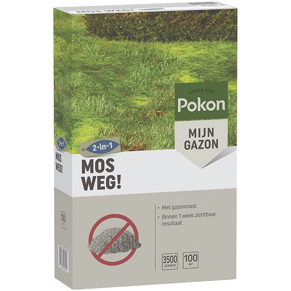 Pokon Mosverwijderaar gazon | Pokon | 100 m² (Korrels, 3500 gram) 7603799100 K170115033 - 1