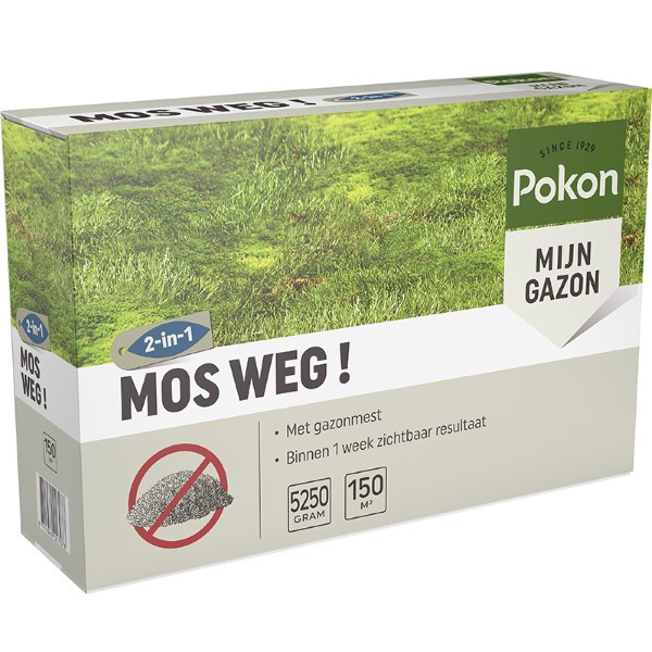 Pokon Mosverwijderaar gazon | Pokon | 150 m² (Korrels, 5250 gram) 724091 K170115874 - 1