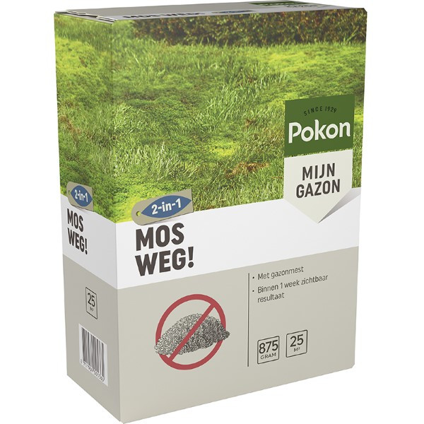 Pokon Mosverwijderaar gazon | Pokon | 25 m² (Korrels, 875 gram) 724088 K170115871 - 1