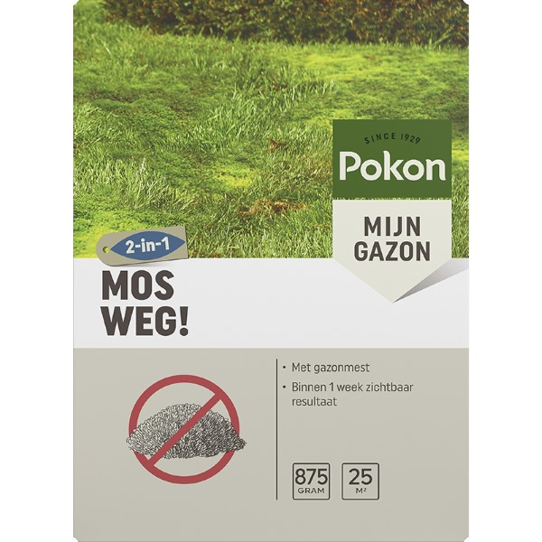 Pokon Mosverwijderaar gazon | Pokon | 25 m² (Korrels, 875 gram) 724088 K170115871 - 2