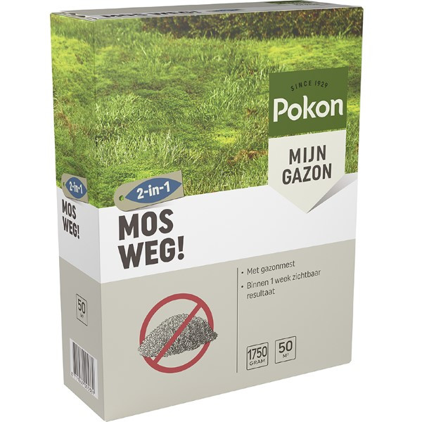 Pokon Mosverwijderaar gazon | Pokon | 50 m² (Korrels, 1750 gram) 724089 K170115872 - 1