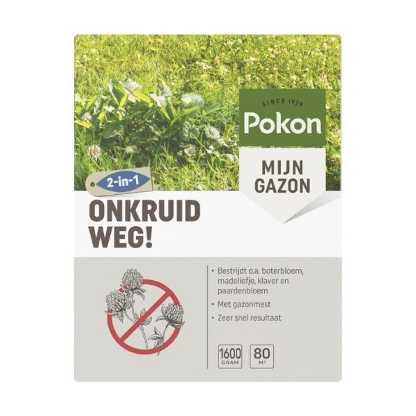Pokon Onkruid Weg | Gazon | 80 m² (Korrels, 1600 gram) 7601772101 C170115035 - 2
