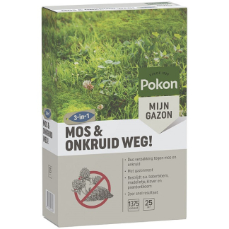 Pokon Onkruid en mos verwijderaar gazon | Pokon | 25 m² (Korrels, 1375 gram) 7831774101 K170115029 - 