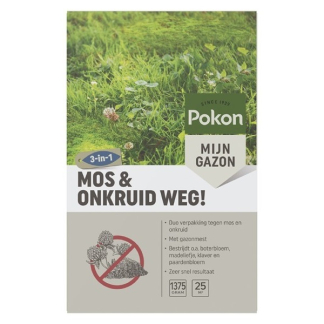 Pokon Onkruid en mos verwijderaar gazon | Pokon | 25 m² (Korrels, 1375 gram) 7831774101 K170115029 - 