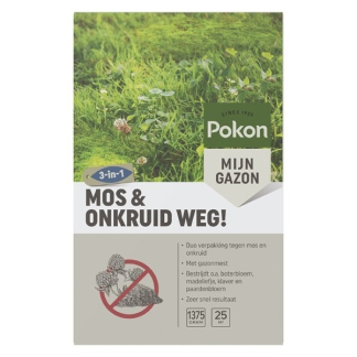 Pokon Onkruid en mos verwijderaar gazon | Pokon | 25 m² (Korrels, 1375 gram) 7831774101 K170115029 - 2