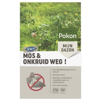 Pokon Onkruid en mos verwijderaar gazon | Pokon | 50 m² (Korrels, 2750 gram) 7831556101 K170115030 - 