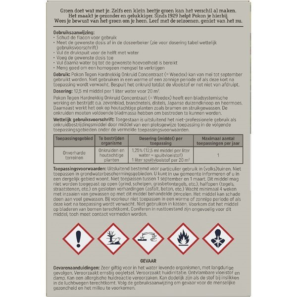 Pokon Onkruidverdelger | Weedex | Pokon | 480 m² (Concentraat, 300 ml)  V170116174 - 3