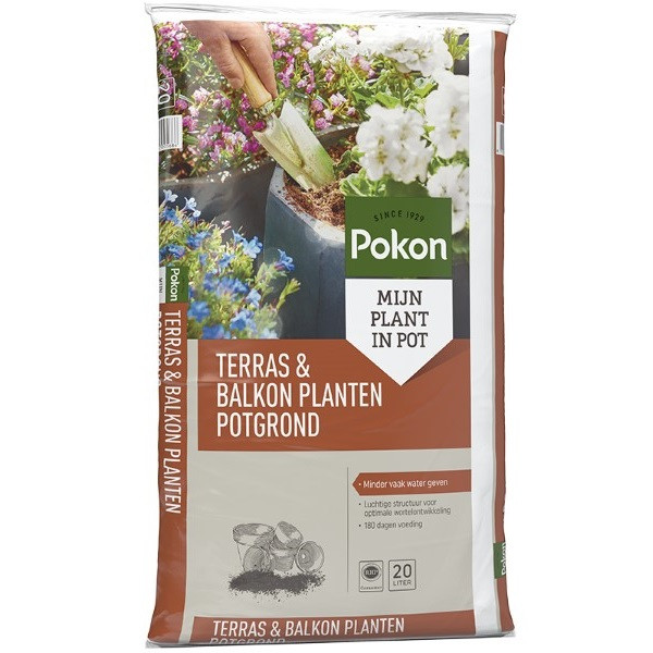 Pokon Terras- en balkonplanten potgrond | Pokon | 20 liter (Met voeding) 7927602101 K170115687 - 1