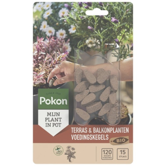 Pokon Terras- en balkonplanten voeding | Pokon | 15 stuks (Kegels, Bio-label) 7029033100 K170116182 - 