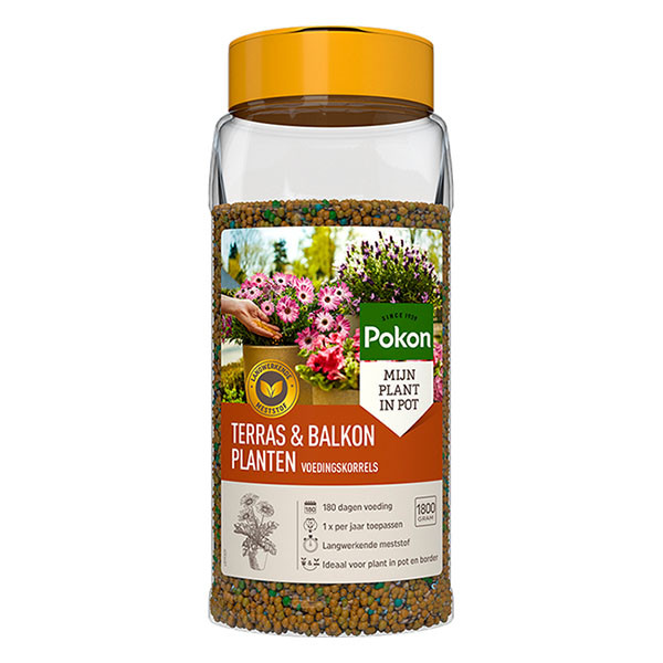 Pokon Terras & balkon plantenvoeding | Pokon | 1800 gram (Voedingskorrels) 724109 K170115894 - 1