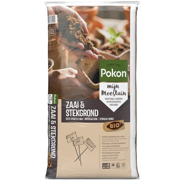 Pokon Zaai- & stekgrond | Pokon | 20 liter (Bio-label, Turfvrij) 7938602101 K170116155 - 2
