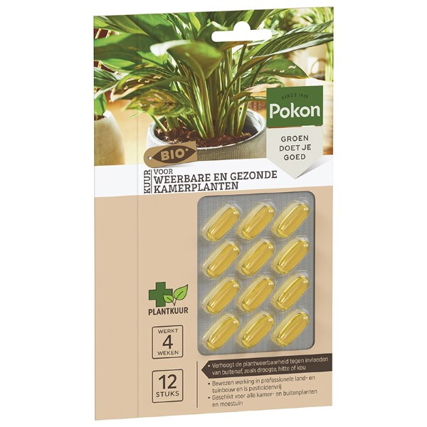 Pokon bio kuur voor weerbare en gezonde kamerplanten | 12 stuks (Capsules) 7007006100 C170115297 - 1