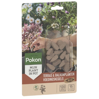 Pokon bio terras & balkonplanten voeding (Langwerkende kegels, 15 stuks) 7029033100 C170116182 - 