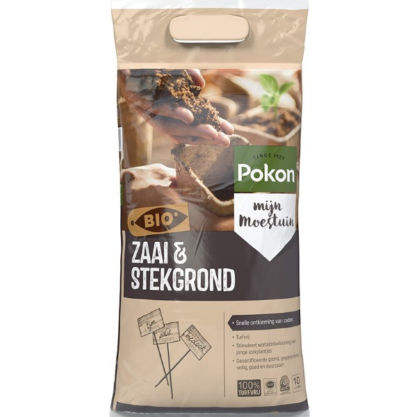 Pokon bio zaai- & stekgrond | 10 liter (Bio-label, Turfvrij) 7202010115 7938608100 C170115693 - 2