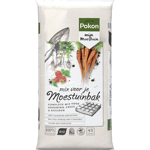 Pokon mix voor je moestuinbak bio | 45 liter (Bio-label, Turfvrij) 7972595100 C170116154 - 2
