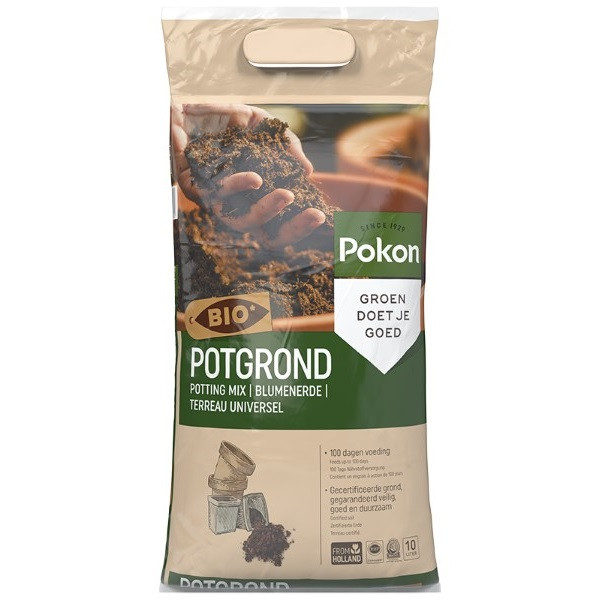 Pokon potgrond | 10 liter (Universeel, Bio-label, Turfvrij) 7202010122 7990601400 7990608400 C170115695 - 2