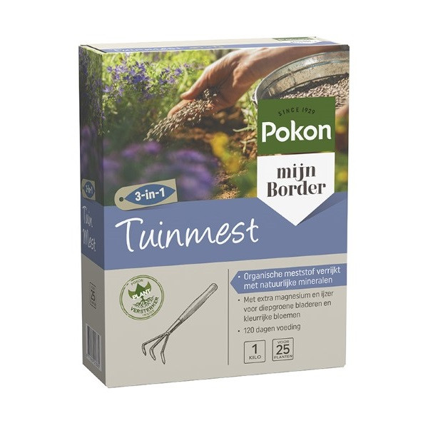 Pokon tuinmest 3-in-1 | 1 kg (Organisch, Voor 25 planten) 7641788100 C170116124 - 1