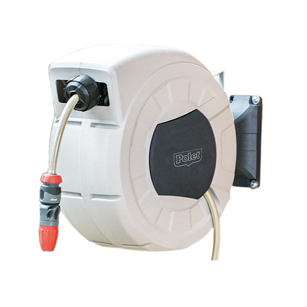 Polet Wandslangenbox | Polet | 25 meter (Incl. koppelstukken, sproeilans en tuinspuit, Vergrendeling) 731025 K170116759 - 1