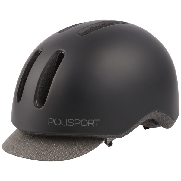 Polisport Fietshelm | Polisport | Commuter (Maat L, Uniseks, led, Zwart/grijs) RH3608 K170404518 - 4