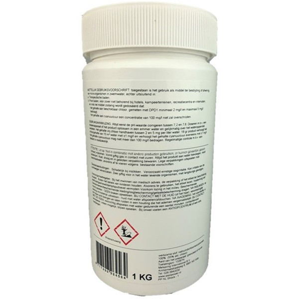 Pool Power Chloorgranulaat | Pool Power | Snel oplosbaar (1 kg) 7010012119 K170115174 - 2