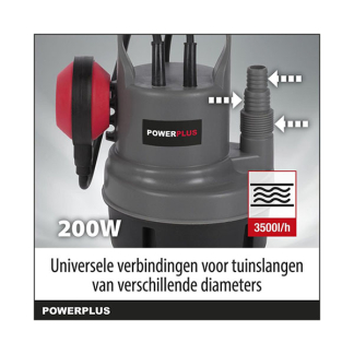 Powerplus Dompelpomp | Powerplus | 3500 ltr/u (200 W, Draaghandvat, Vlotterschakelaar) POWEW67900 K170114237 - 4