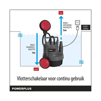 Powerplus Dompelpomp | Powerplus | 3500 ltr/u (200 W, Draaghandvat, Vlotterschakelaar) POWEW67900 K170114237 - 6