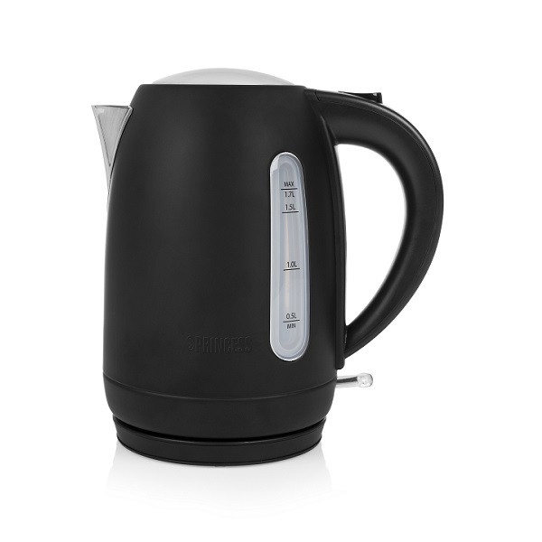 Princess Waterkoker | Princess (1.7 L, Droogkookbeveiliging, Mat zwart, RVS) 0123603201001 K170108073 - 1